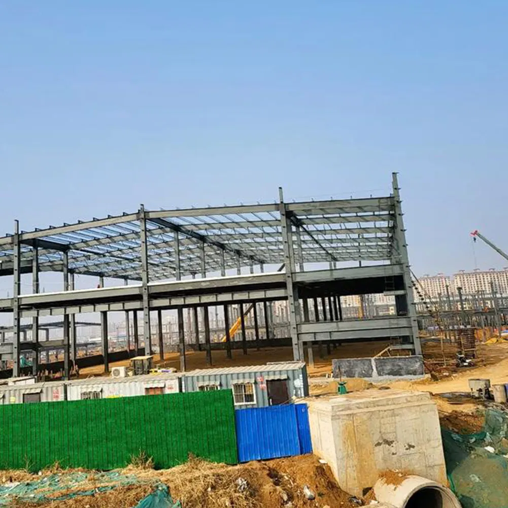 High Strength Steel Frame Office Building Multi Storey Prefab Commercial Office Building