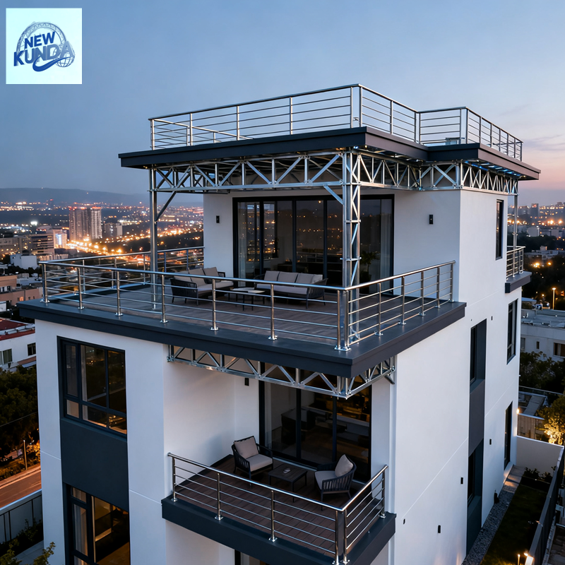 Beautifully Designed Industrialized Steel Structure Villa for Supermarkets Hospitals and Other Commercial Uses