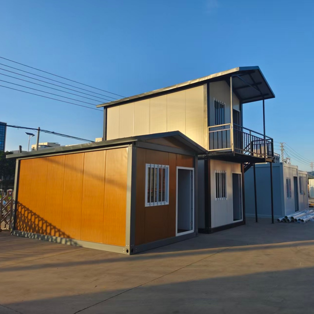 2 Storey Modular Container House Casa Modular Custom Triangle Roof Flat Pack Design Modern Villa Apartment