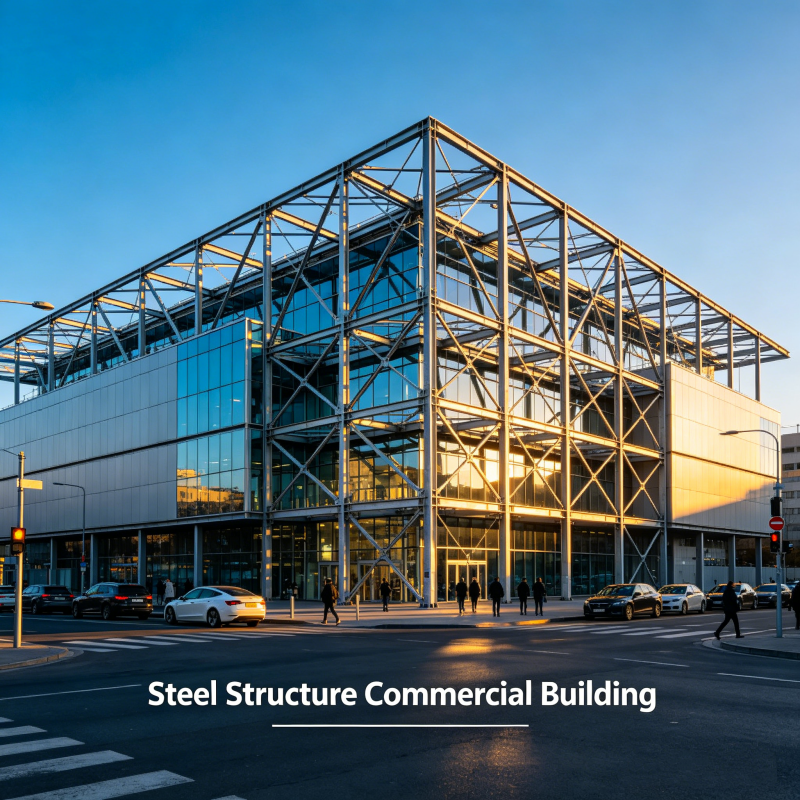 Prefabricated Steel Structure Commercial Building Multi-story Steel Frame Office Mall Hotel Construction Building