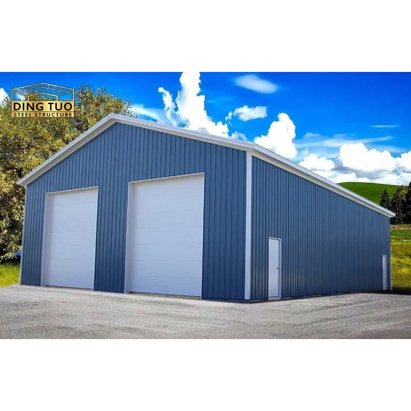 Prefabricated Small Light Steel Structure Warehouse &amp; Garage Building Kit with Cutting Service Q345 Grade