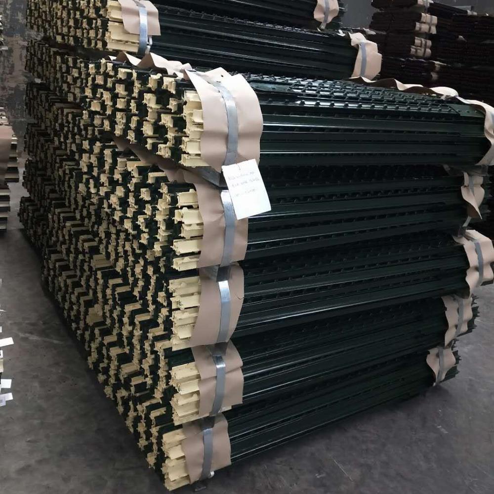 High-Style Powder Coated Steel T-Stud Metal Fence Posts For Cattle Farm Fencing