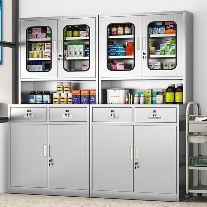 Modern Designed Stainless Steel Medical Cabinet with Safety Lock and Anti - Corrosion Function Ideal for Hospitals and Clinics