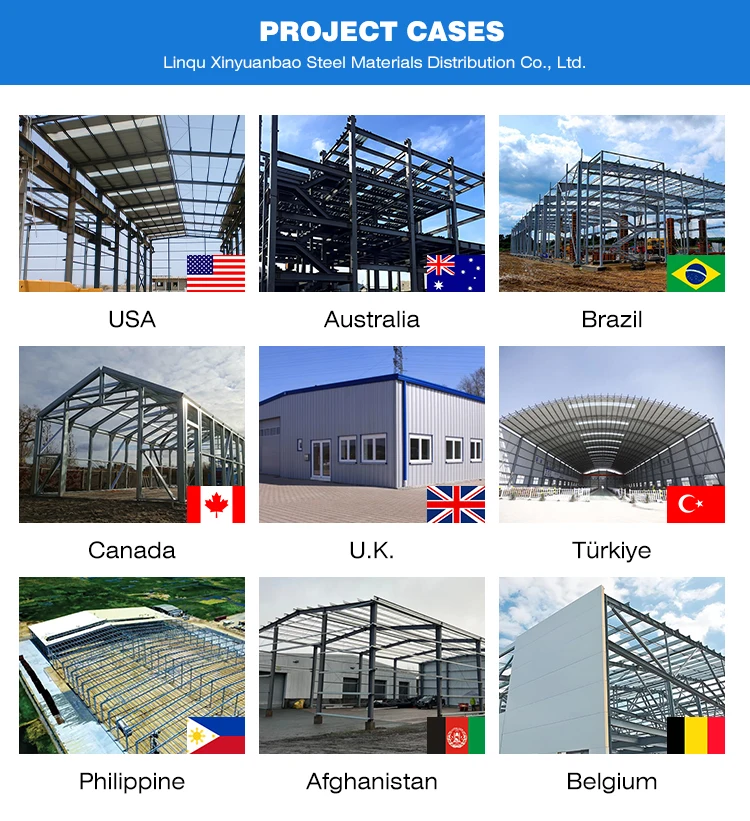 Multi Story Prefabricated Factory Plant Steel Structure Workshop Prefab Hangar Industrial Steel Building Refab Metal Building