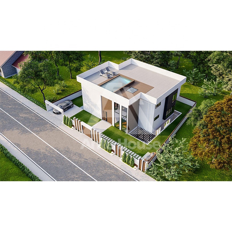 High Quality Light Steel Villa Steel Structure House Luxury Prefab House Fashionable Prefabricated Steel Frame Structure House