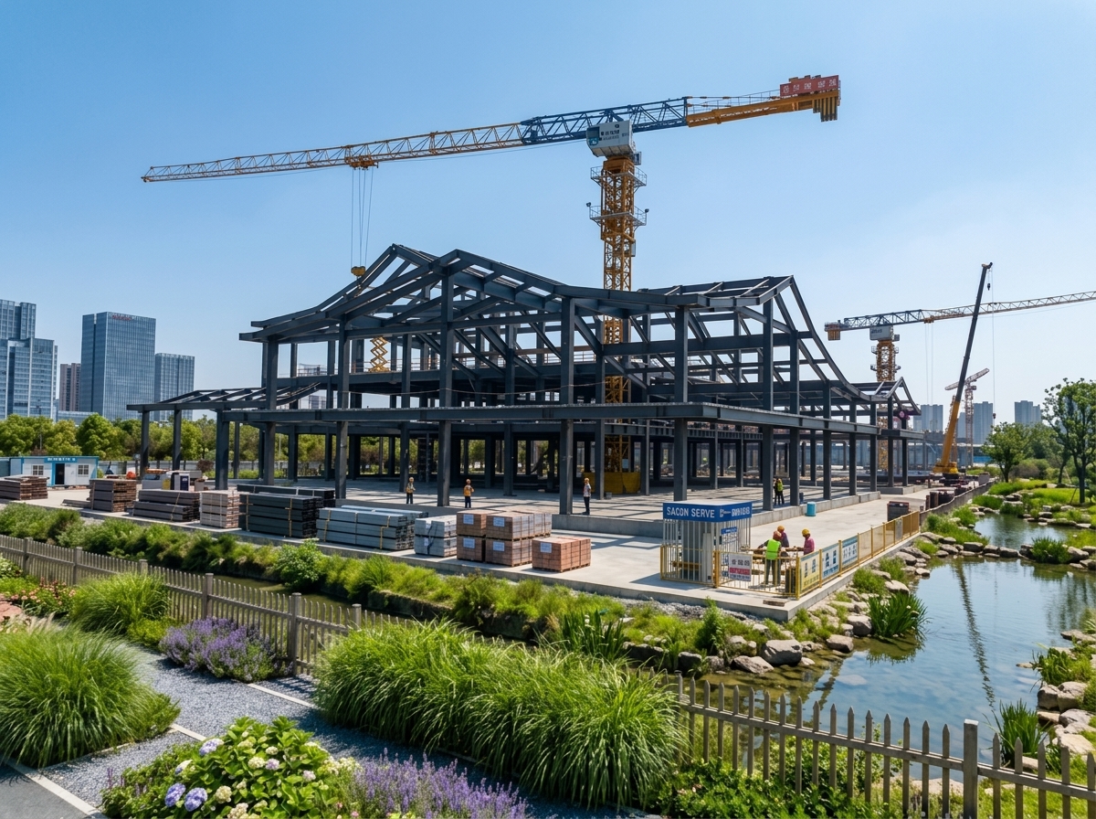 Pre-Engineered Prefabricated Steel Warehouse Easy Erecting Steel Column and Beam Frame Portal Frame Industrial Building