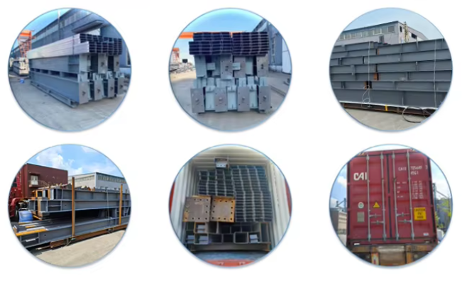 Structural Steel Prefabricated Construction Workshop School Farmhouse Hangar Warehouse