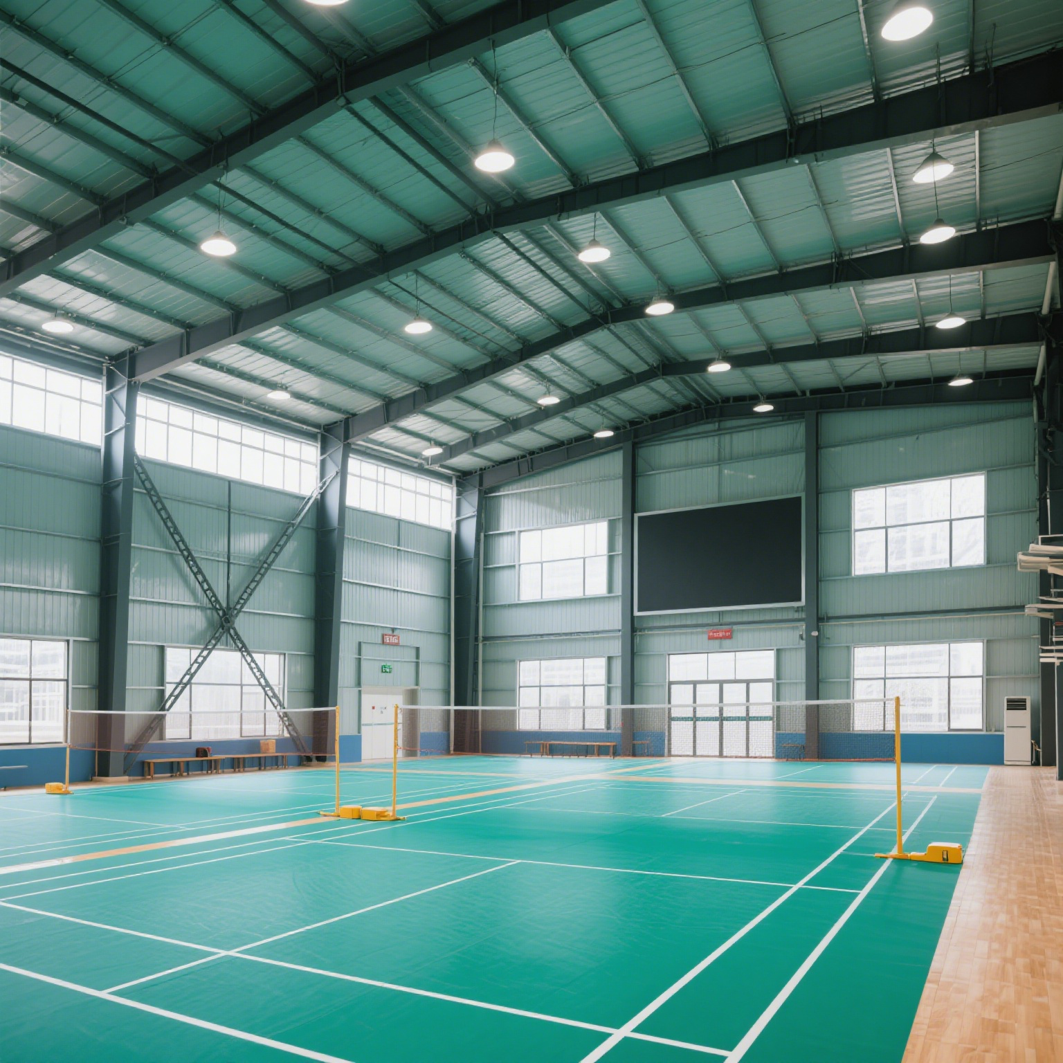 Fast Completion Prefabricated Steel Structure Badminton Hall Efficiently Built Warehouse