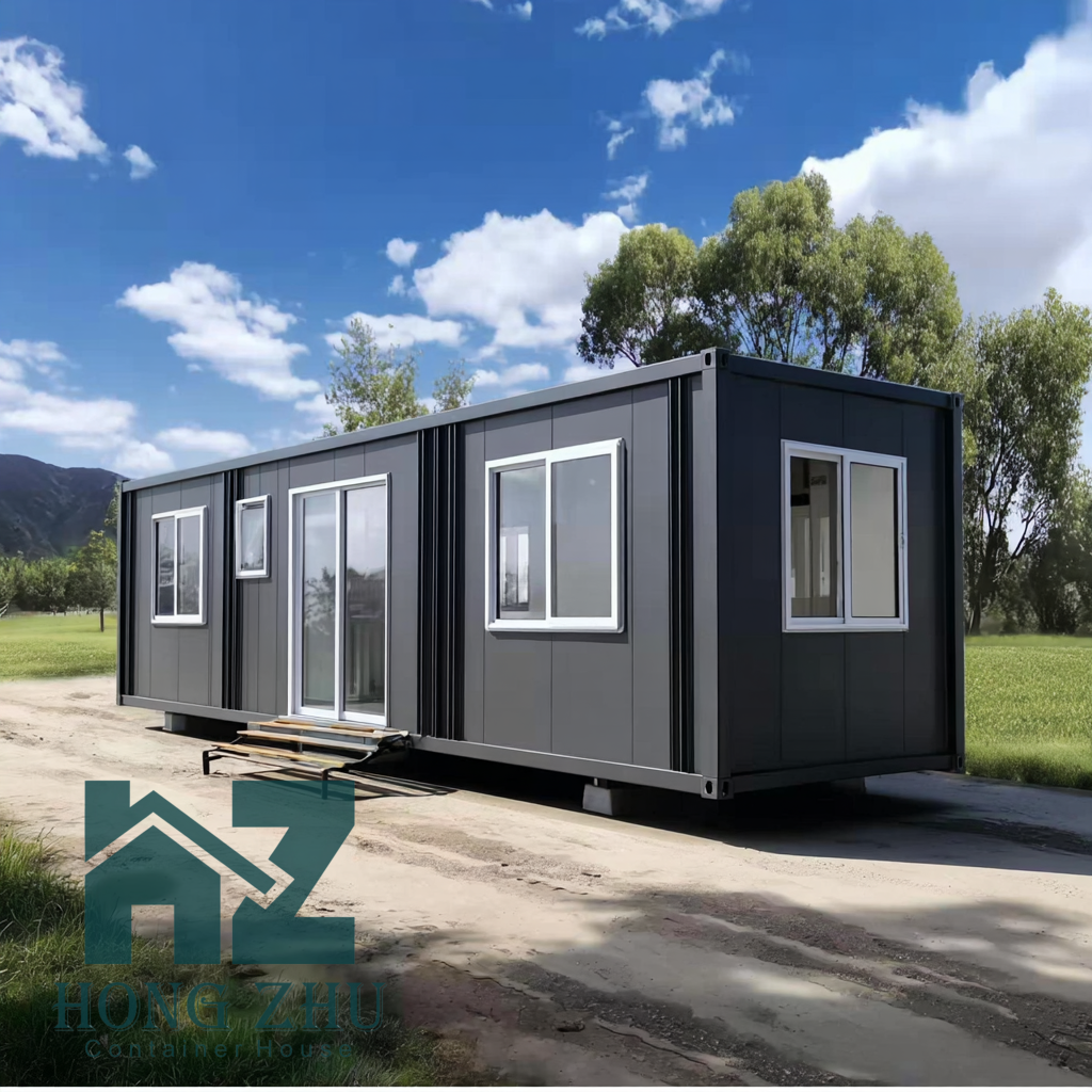 DYHZCE China Export Contemporary Design Prefab Hunting Cabin Durable Steel Wilderness Shelter Basic Amenities Black Container