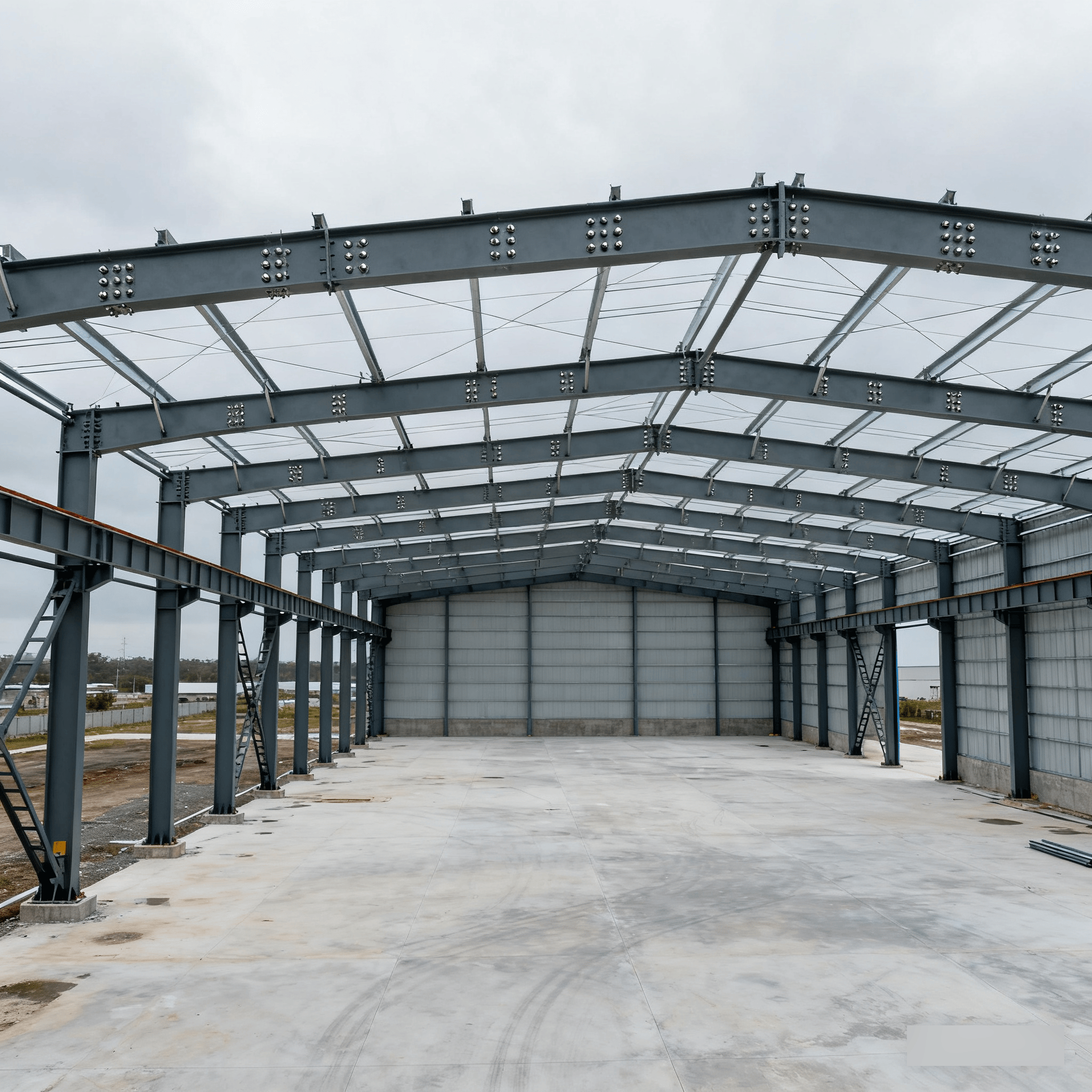Light Steel Structure Large-span Grid Manufacturing Workshop Factory Building Warehouse Industrial Frame Prefabricated Modular