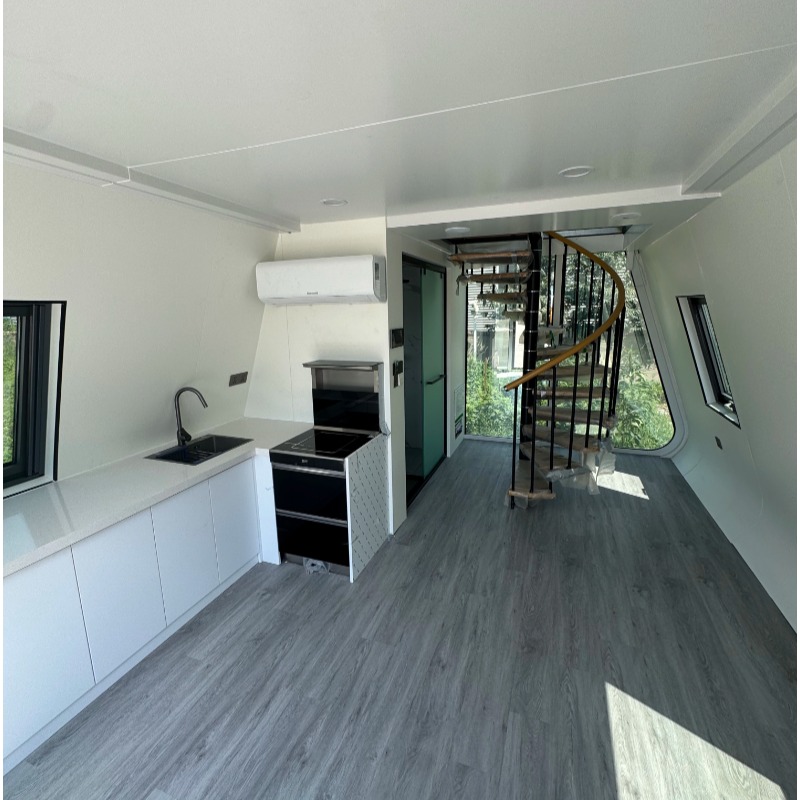 Light Steel Villa Triangular House and Space Capsule Front View