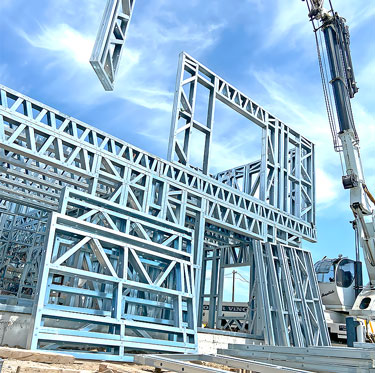 High Quality G550 Light Steel Frame House Kits Prefab House Metal Frame Fast Assembly Frames Purlin House Buildings 2 Bedrooms