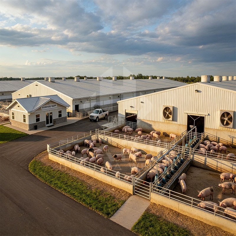 Industrial Steel Modern Farmhouse Dairy Barn Cow House Chicken House Prefabricated Farm Building