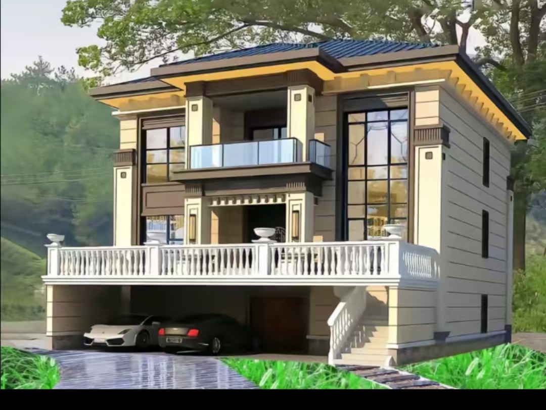 Modern Prefabricated Villa Light Steel Waterproof Eco-Friendly Durable Anti-Corrosion Lightweight Safe Chinese Style Houses