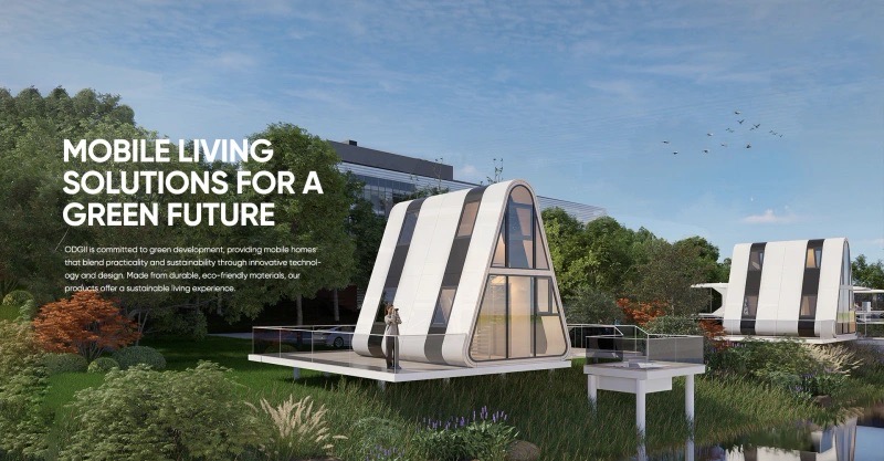 Double-Layer Triangular Intelligent Space Capsule Waterproof Steel Material Container House for Camping Accommodation