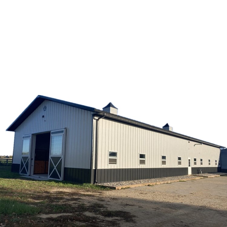 China Manufacturer's Brand Prefab Steel Barn Kits Agricultural Metal Buildings Farmhouse Horse Barn House Tiny House