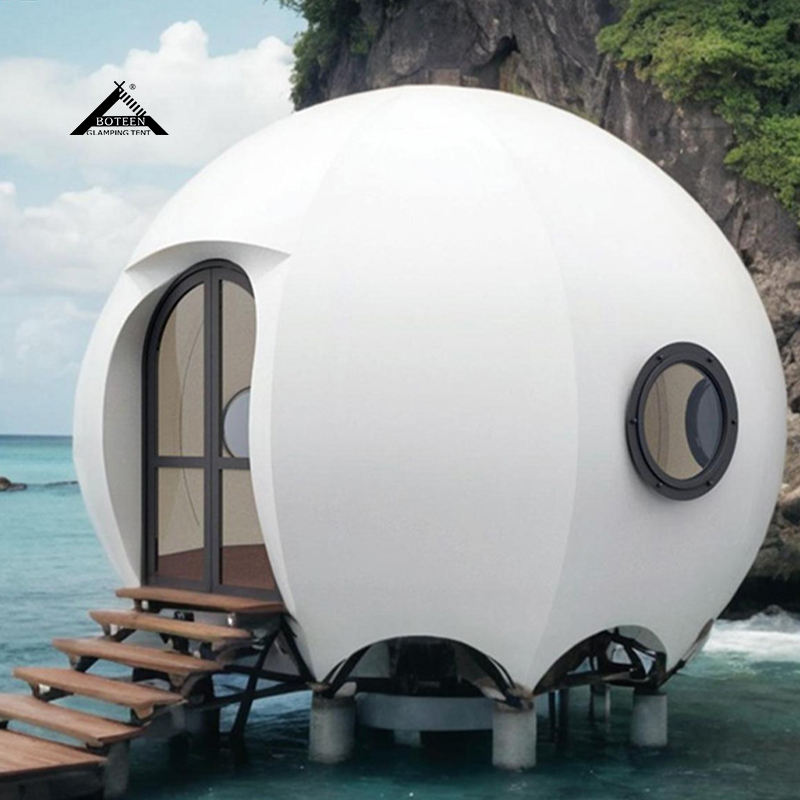 Trendy Pumpkin Dome Tent House Resort Luxury Waterproof Outdoor Safari Glamping Hotel Tent For Travel Accommodation &amp; Business