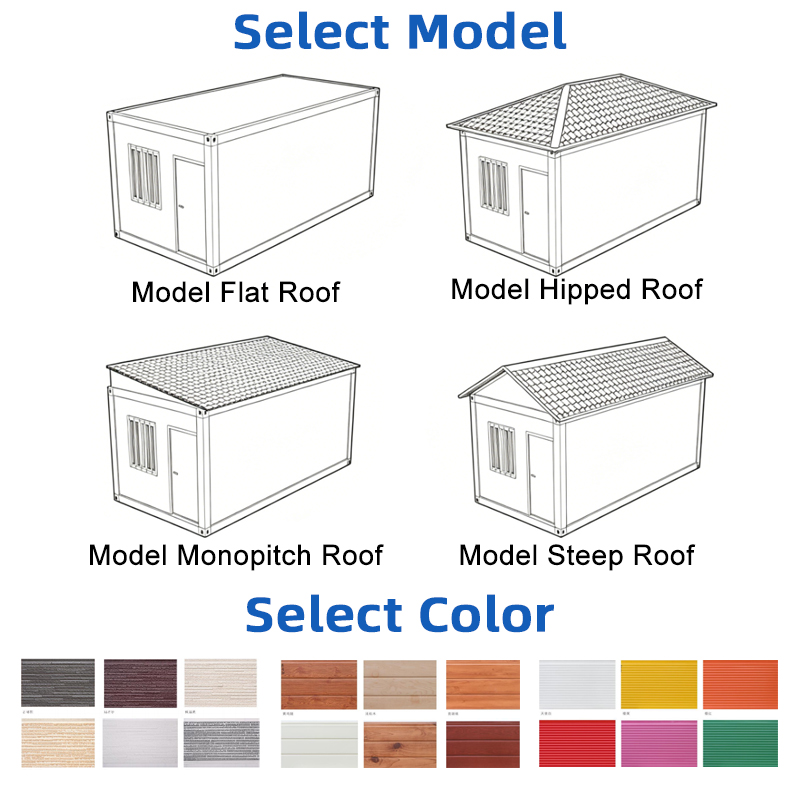 Quick Assemble 2 Floors Prefab Modular Housing Unit Strong Steel Frame Construction Worker Dormitory for Labor Camp