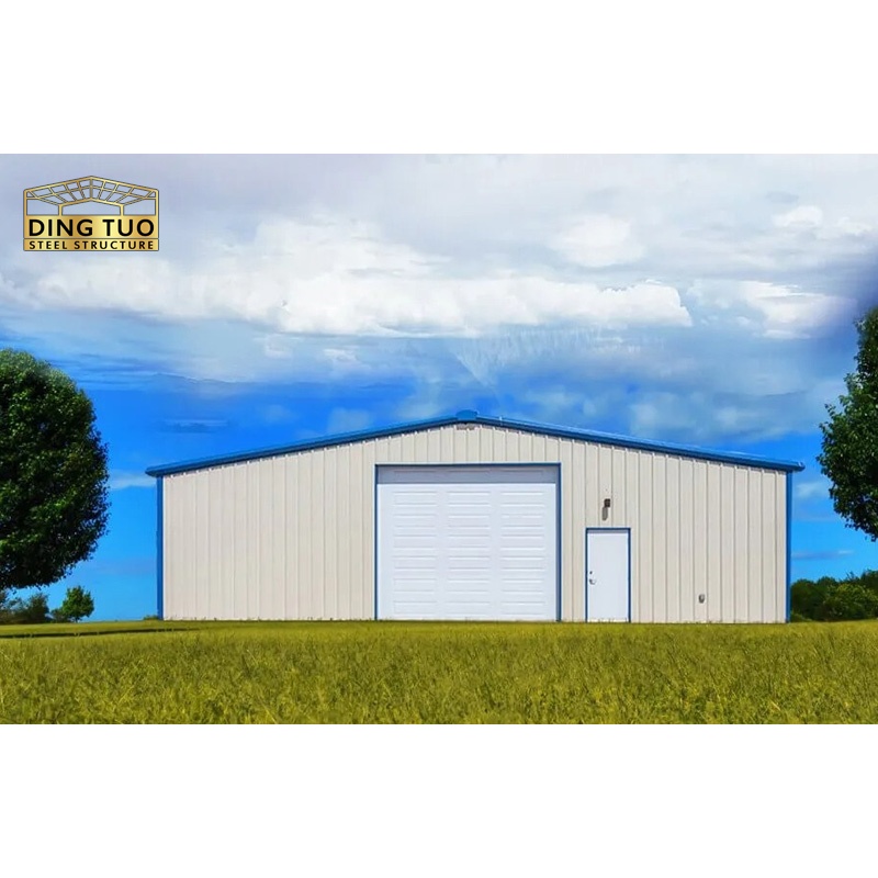 Prefabricated Small Light Steel Structure Warehouse &amp; Garage Building Kit with Cutting Service Q345 Grade