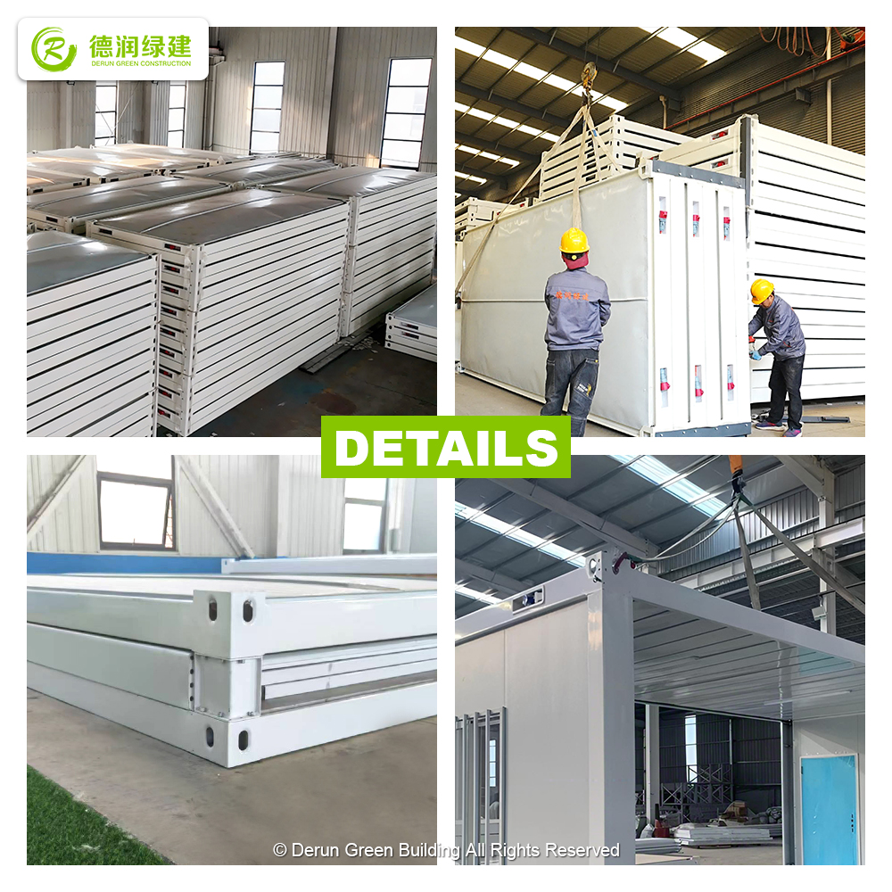 Durable Steel Structure Foldable House with Galvanized Steel Frame Structure for Mining Site Camp Accommodation High Wind and