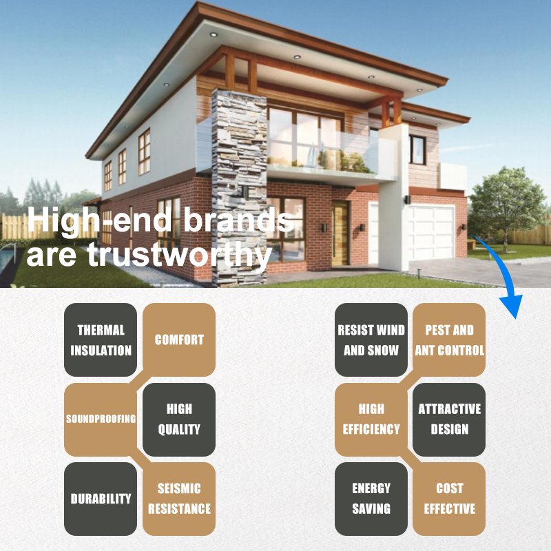 Light Gauge Steel Frame House Structure High Strength Galvanized Anti Corrosion Durable Long Life Modern Steel Structure Home