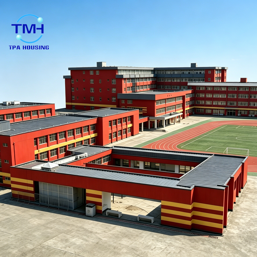 Prefab Multi-Storey Steel Structure School Building Customized Eco Modular Campus Classroom College Block Light
