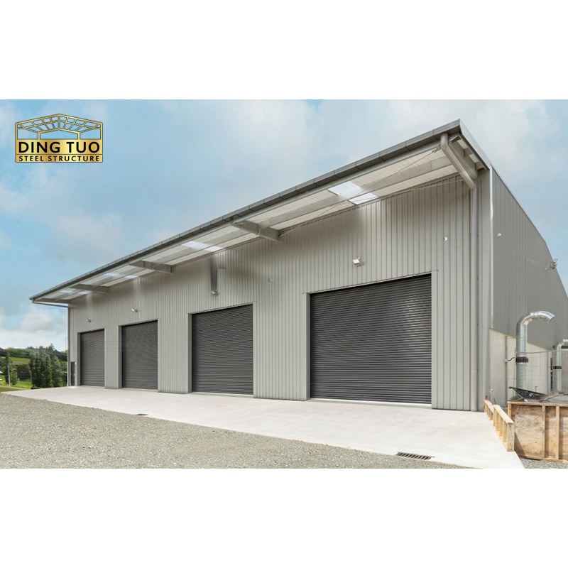 Prefabricated Small Light Steel Structure Warehouse &amp; Garage Building Kit with Cutting Service Q345 Grade