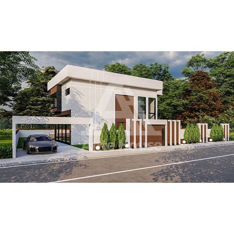 High Quality Light Steel Villa Steel Structure House Luxury Prefab House Fashionable Prefabricated Steel Frame Structure House