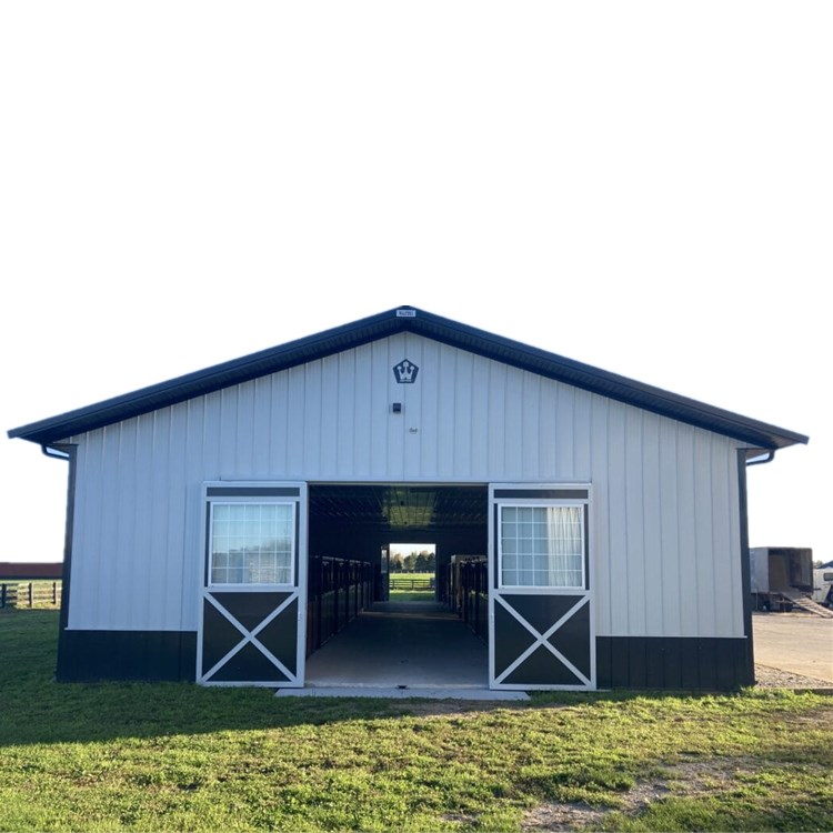 China Manufacturer's Brand Prefab Steel Barn Kits Agricultural Metal Buildings Farmhouse Horse Barn House Tiny House