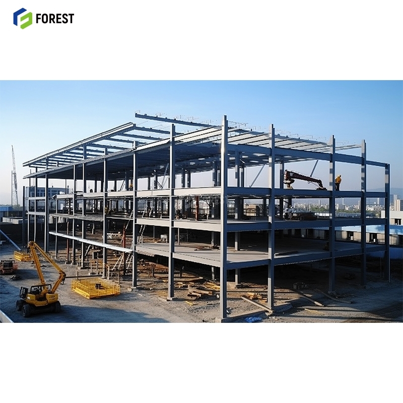 Modular Heavy Steel Frame School Dormitory Building with Fireproof Partition Reinforced Beams Welding &amp; Cutting Services