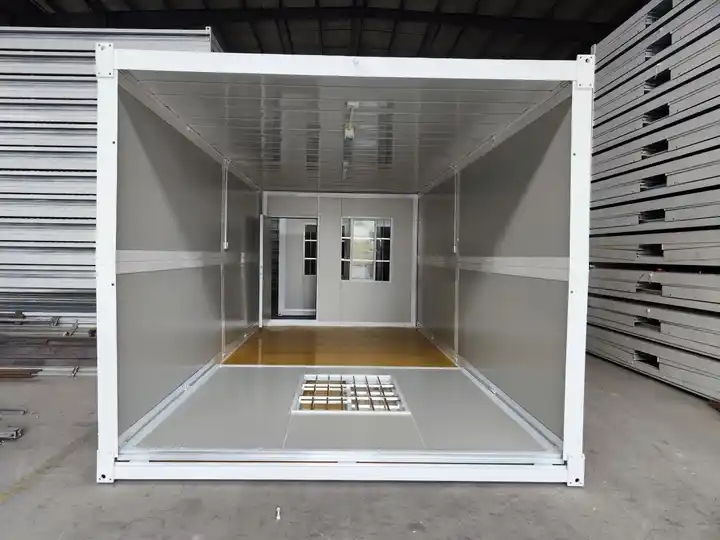 20ft Foldable Container Office Sandwich Panel Prefab Folding Mobile Home Dormitory Oil Camp Field Container House