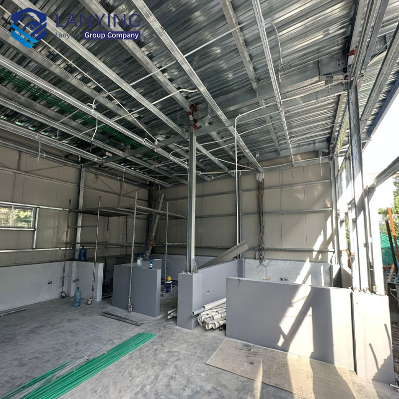 Prefabricated Two-story Dormitory Steel Structure Car Wash Steel Structure Building in Seychelles From Manufacture Low Cost