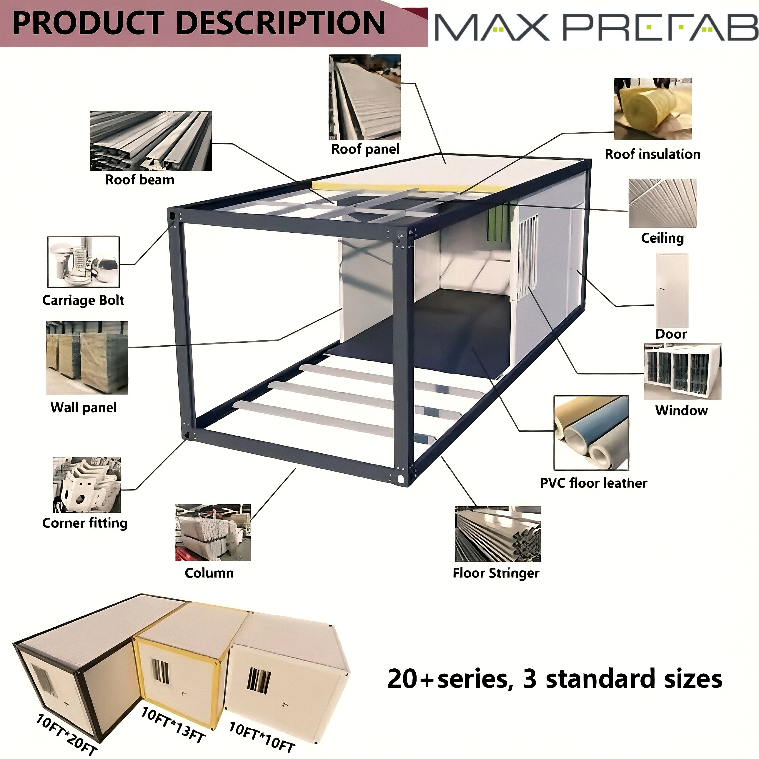 Durable Steel Structure Modular Container House for Labor Camp