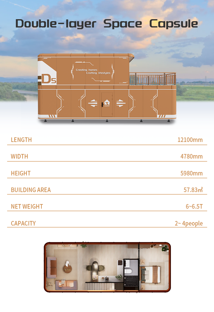 Factory Modular Portable Cabin Multi Function Container House Detachable Prefabricated Double-storey House With Second Floor