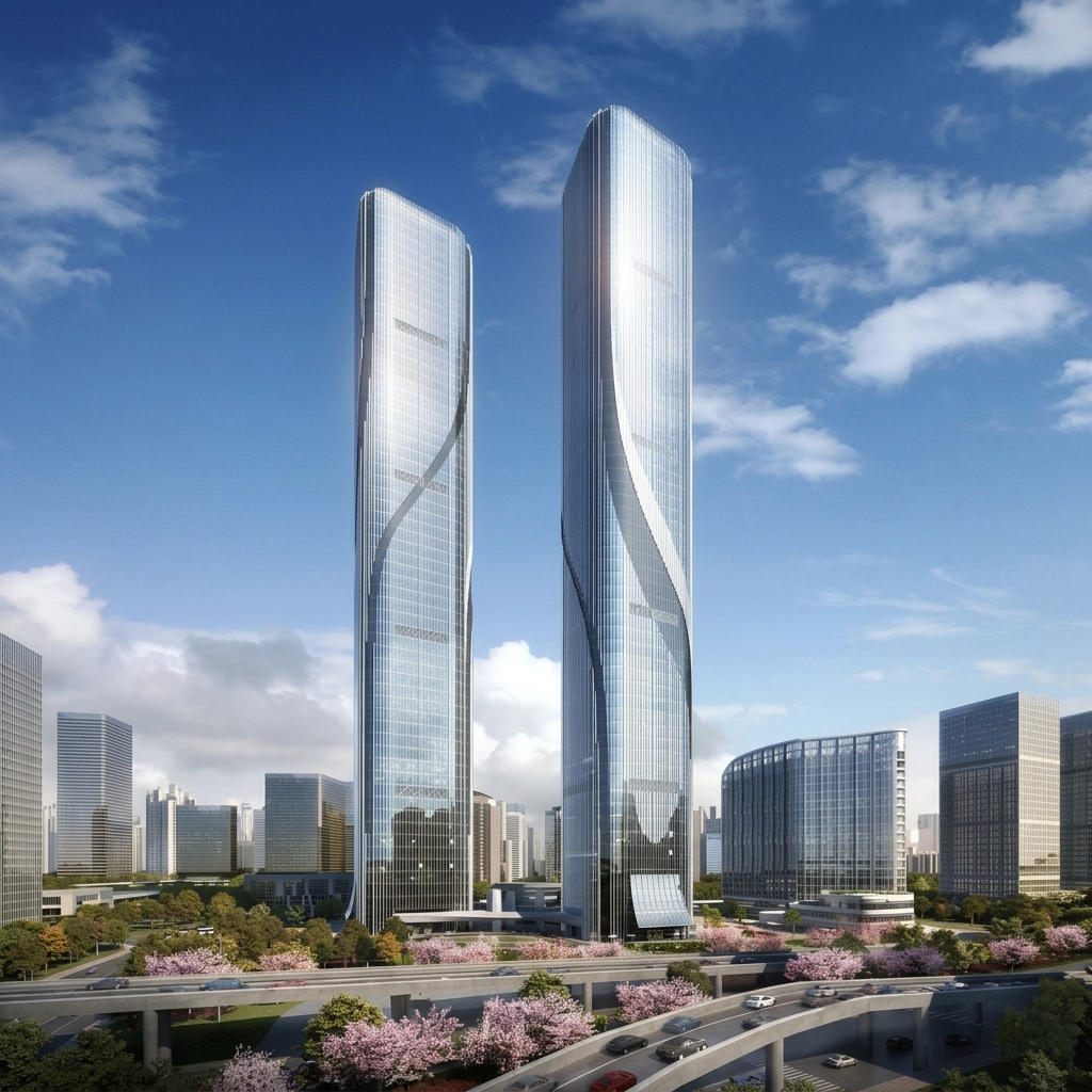 High Rise Steel Structure Office Building Prefabricated Multi-Story Steel Frame Commercial Tower Custom Factory Supply