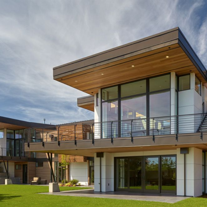 Prefab Houses 4 Bedrooms Luxury Light Steel Prefab House Customized By Manufacturer