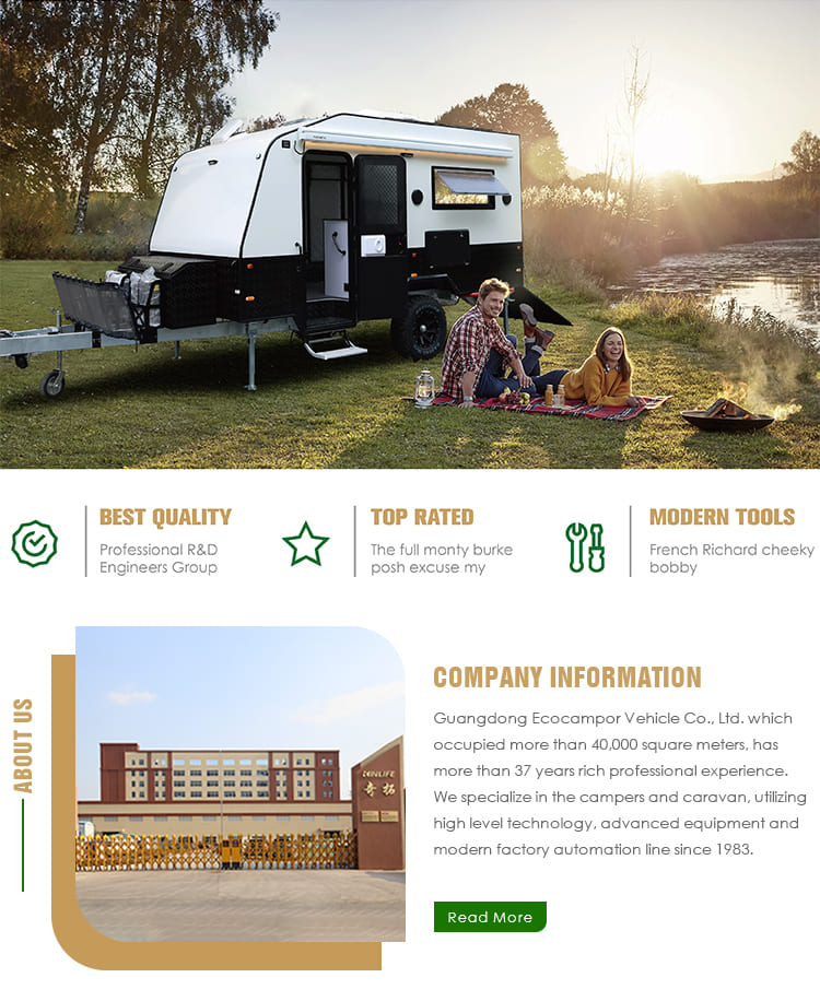 2022 New Arrival 4 Person Teardrop Trailer off Road Camping Trailer with Roof Top for Sale