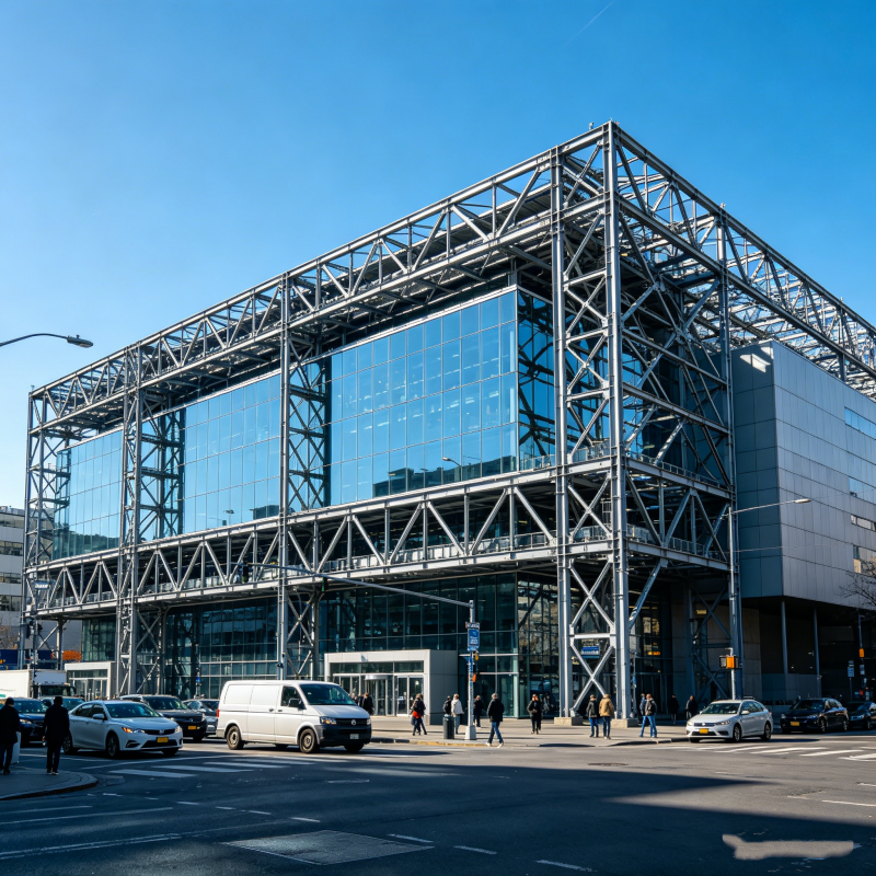 Prefabricated Steel Structure Commercial Building Multi-story Steel Frame Office Mall Hotel Construction Building