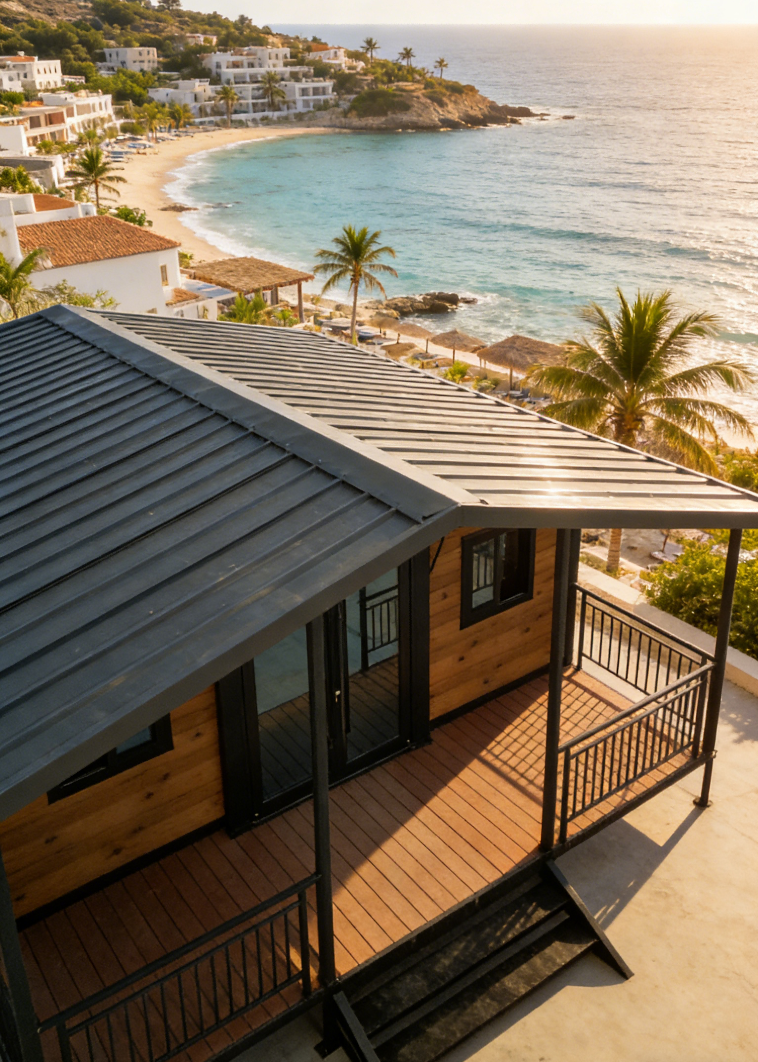 20ft Luxury Expandable Steel Container Beach House Prefab Cabin for Resort Villa &amp; Apartment Use
