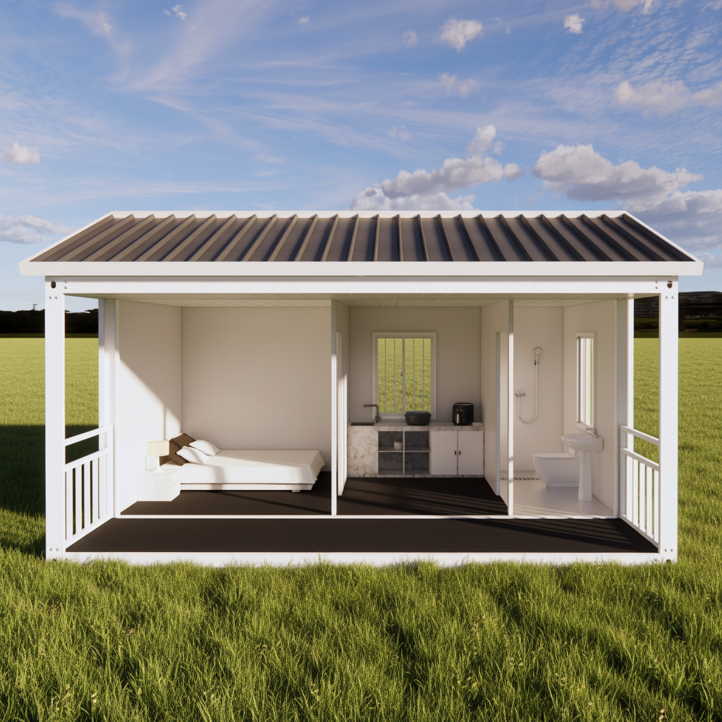 Container House Rapid Installation Prefab Container House Sturdy Frame For Temporary Warehouse And Workshop