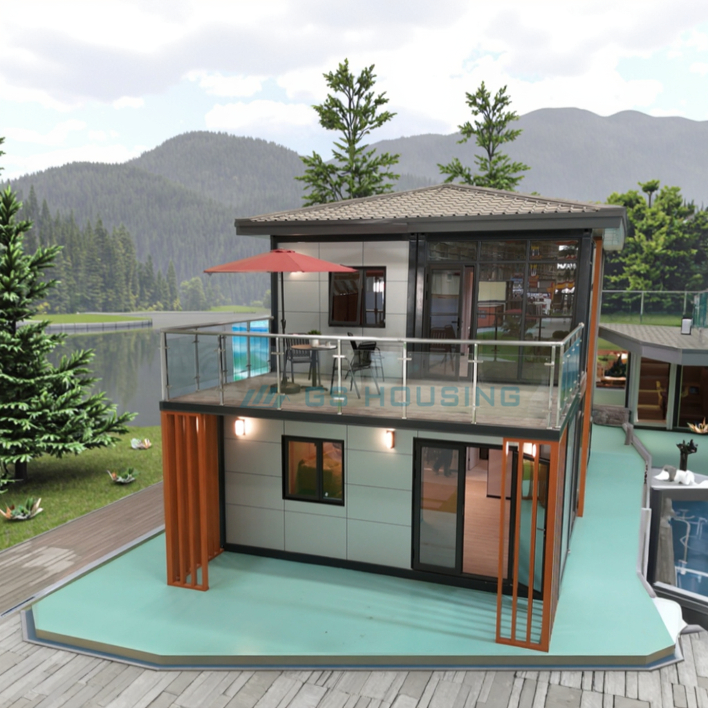 Manufacturer Custom Solution 2 Layer Light Steel Structure Eco Friendly Fast Install Prefab Modern Luxury Office Building Hotel