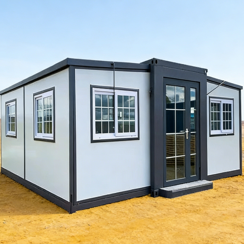 Expandable Container House with Toilet &amp; Shower - All-in-One Prefab Home for Camping