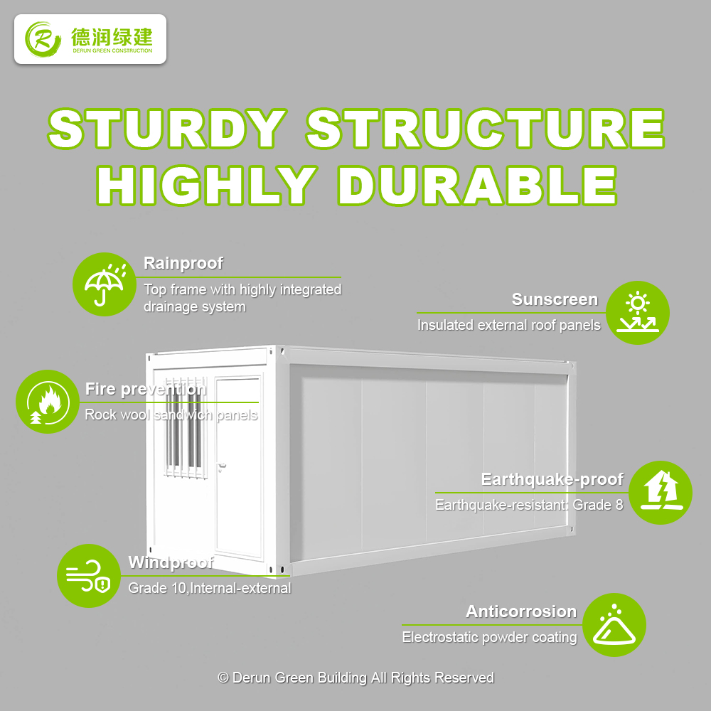 Durable Steel Structure Foldable House with Galvanized Steel Frame Structure for Mining Site Camp Accommodation High Wind and