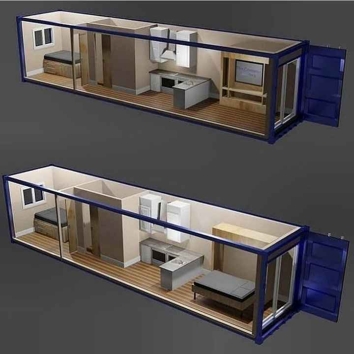 European Designed 40ft Knowdown Container House Prefabricated 20ft Steel Sandwich Panel Structure Shop Construction Living Cabin