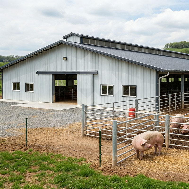 Industrial Steel Modern Farmhouse Dairy Barn Cow House Chicken House Prefabricated Farm Building