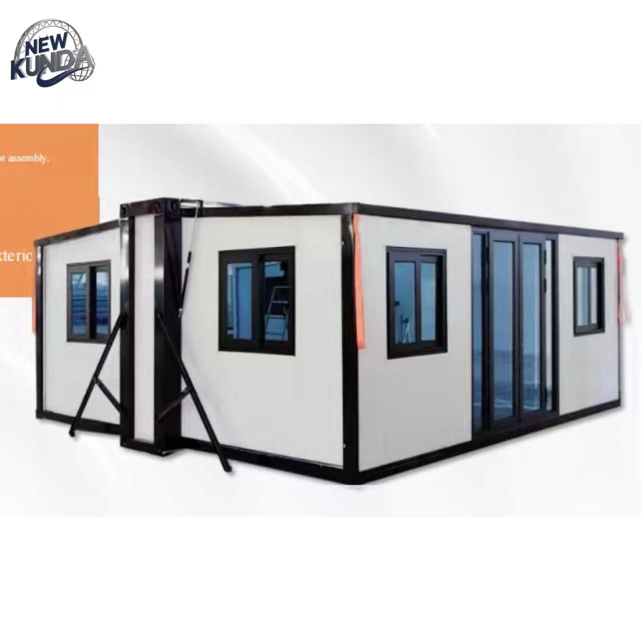 Prefabricated Light Steel Structure Container Houses-Expandable Living Room &amp; Bedroom Hotel Use Modern Design Fast Installation