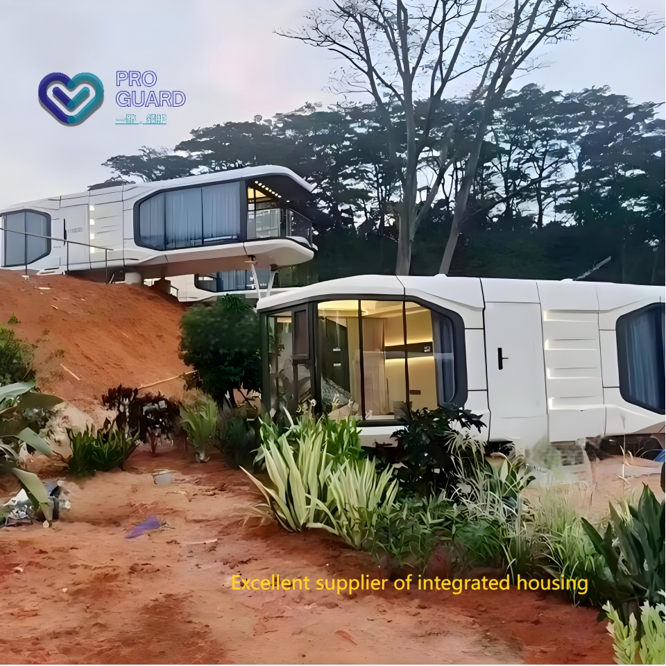 40ft Solar Powered Smart Capsule Space Cabin Tiny House Space Capsule House With Trailer