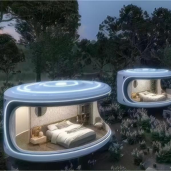 Aluminum Steel Structure Prefabricated Round Dome Hotel House Bathrooms Villa Modular Design Luxury Features Easy Installation