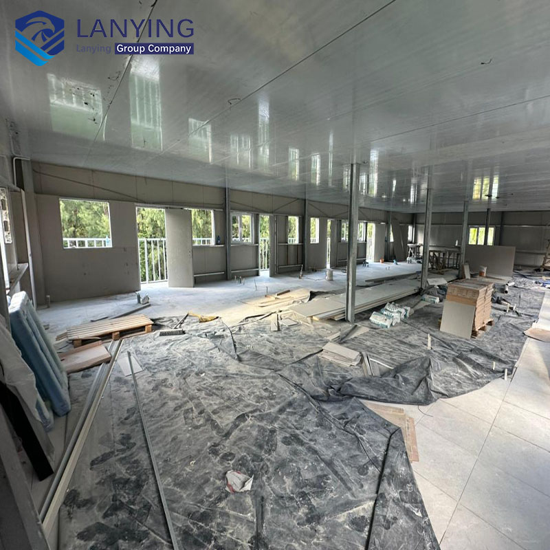 Prefabricated Two-story Dormitory Steel Structure Car Wash Steel Structure Building in Seychelles From Manufacture Low Cost