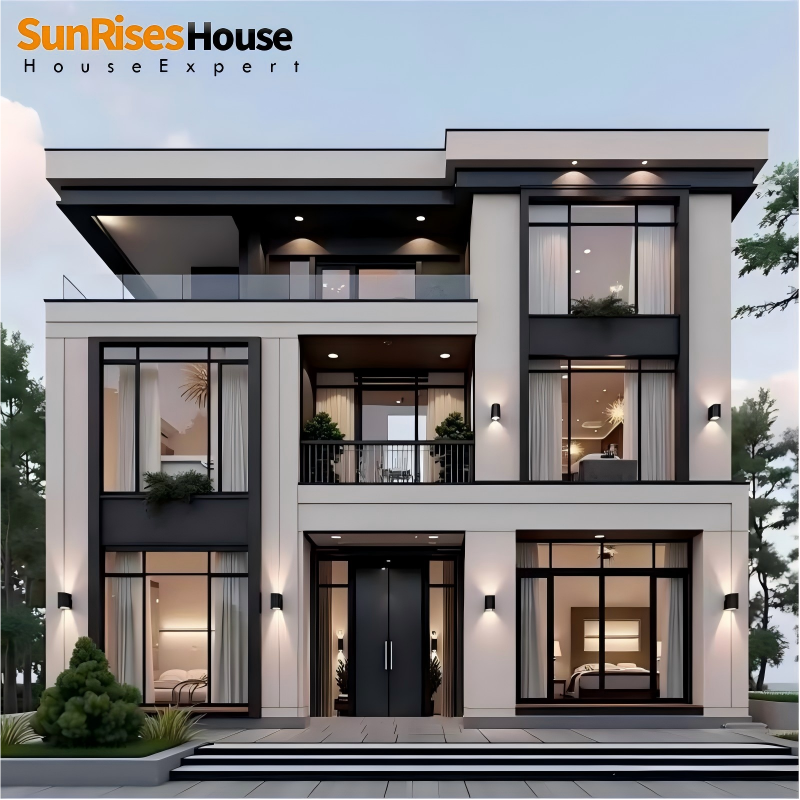 Modern Modular Hotel Prefab Residential Light Steel Structure House Villa Fast Installation